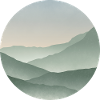 Mountains in pastel shades Serenity