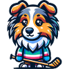 Hockey Sheltie Comic Dog Hockey