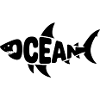 Ocean - Cool Shark Ocean Logo