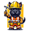 Scottish Terrier Construction Worker