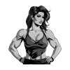 Woman Muscles Bodybuilder Fitness