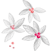 Fleurs avec perles