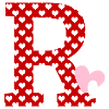 Lettre r cœur