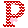 Lettre p cœur