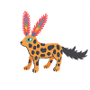 Exotischer Fantasy-Gepard mit Regenbogenfederohren