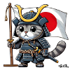 Neko Samurai - 猫侍。 - Japanese Samurai Cat