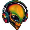 Multicoloured Alien Head