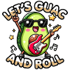 Kawaii Chibi Avocado Let’s Guac & Roll Funny Food