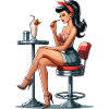 Milkshake Rockabilly Pin Up Gift