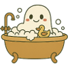 Ghost bubble bath