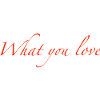 what you love