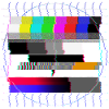 Testmønster for rør-TV - forvrengt - 80-tallet