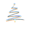 Abstract Christmas Tree Trippy Effect