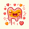 Splashed Icy Heart