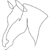 Minimal Hestehoved Varmblod Sort