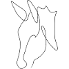 Minimal donkey head black