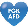 FCK AFD Herz Blau