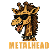Cool "Metalhead" giraffe with sunglasses.