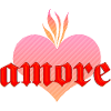 amore with burning heart