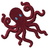 Oktopus bestickt