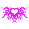 1 Tribal Heart Pink
