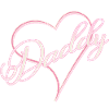 Daddy mit Herz Mädchen rosa