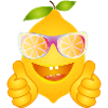 Coole Zitrone mit Sonnenbrille – Comicfrucht