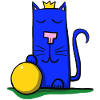 Katze mit Krone
