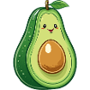 Avocado with face
