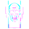 Futuristic skull