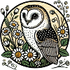 Vintage barn owl