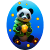 Cyber Panda With Neon Lemon