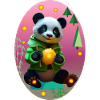 Cyber panda avec citron néon