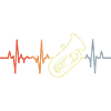 Tuba Heartbeat Retro Look