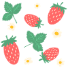 Pretty Wild Strawberries Illustration