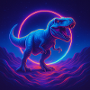 Neon Print Dino