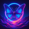 Neon Print Butterfly