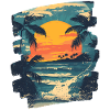 Beach Palm Trees Sunset Summer