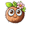 Coconut with big eyes