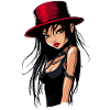 Black-haired beauty - comic girl