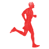 Patriotic US runner