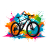 illustration,mountainbike,rennrad,graffiti,bunt
