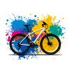 illustration,mountainbike,rennrad,graffiti,bunt