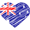 Australian Flag Heart Design