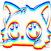 EDM Cat Glitch Style