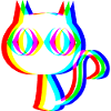 EDM Cat Rave style Glitch