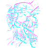 Blatant Glitchart Skull