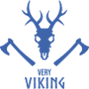 Viking Skull Emblem with Axes