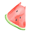 Painted watermelon