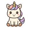 Süßes Kawaii Einhorn
